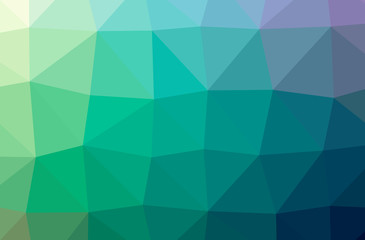 Illustration of abstract Blue And Green horizontal low poly background. Beautiful polygon design pattern.