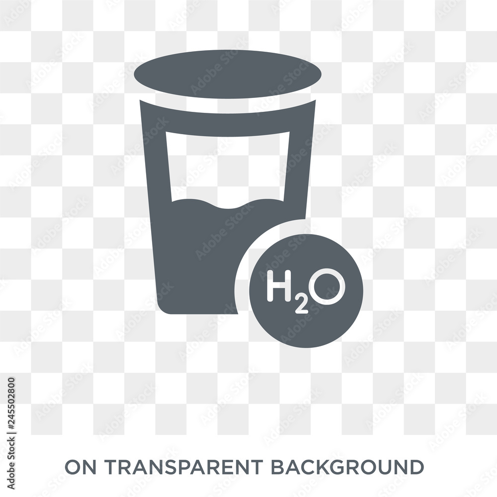 Poster h2o icon. h2o design concept from collection. simple element vector illustration on transparent back