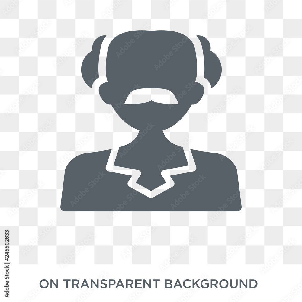 Poster einstein icon. einstein design concept from collection. simple element vector illustration on transp