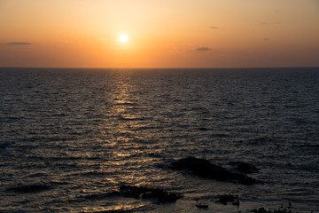 海に沈む夕陽