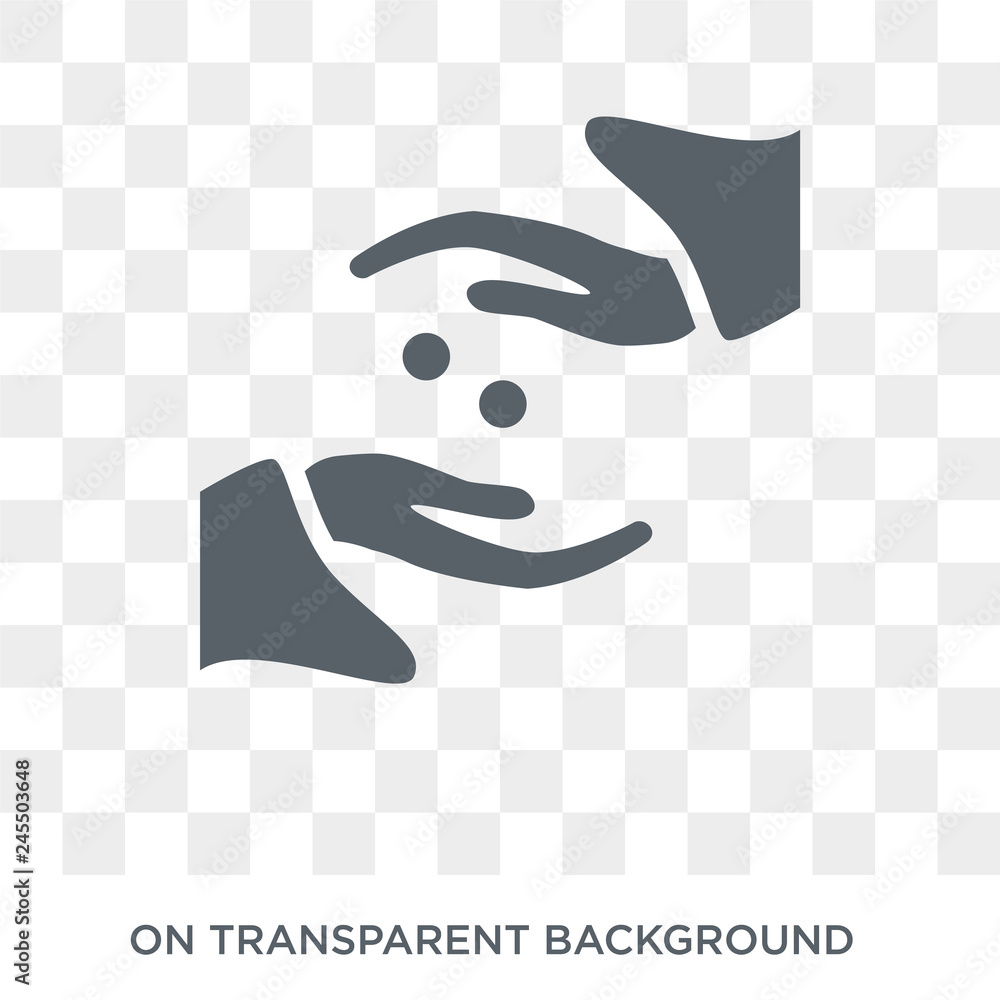 Poster sadaqah icon. trendy flat vector sadaqah icon on transparent background from religion collection. hi