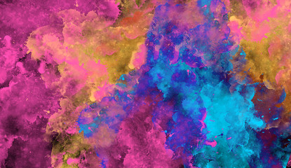 Mixed colorful abstract background. Watercolor concept art.