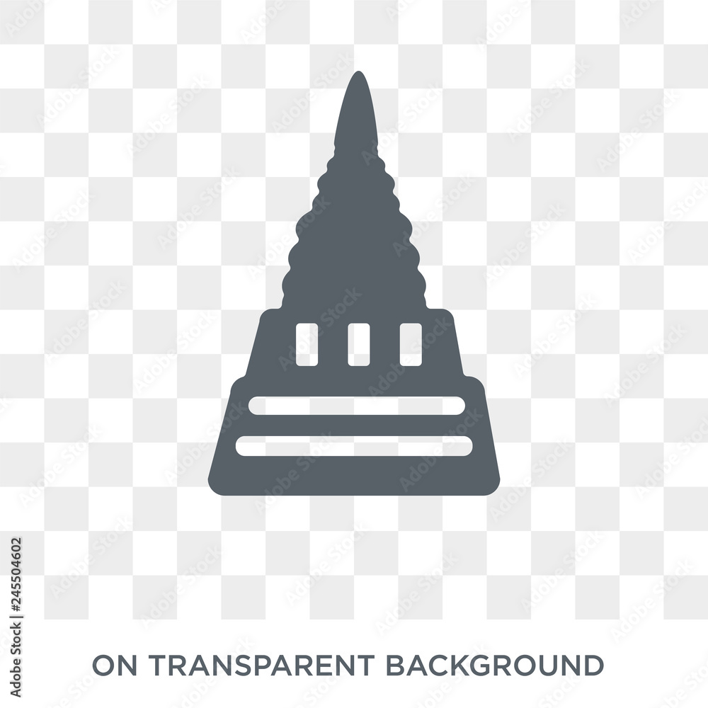 Poster wat saket icon. trendy flat vector wat saket icon on transparent background from religion collection