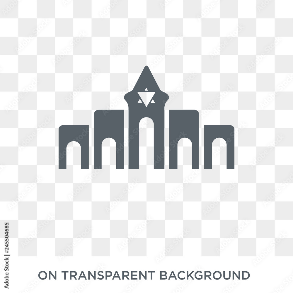 Aufkleber synagogue icon. trendy flat vector synagogue icon on transparent background from religion collection