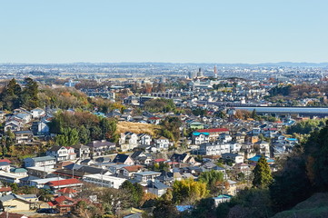 神奈川県　弘法山からの平塚の街