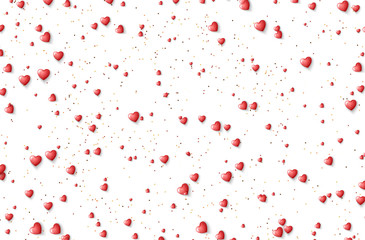 Heart red, on a light background. Valentine's day.