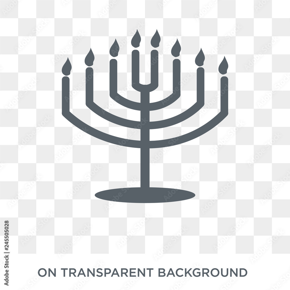 Poster Menorah icon. Trendy flat vector Menorah icon on transparent background from Religion collection. High quality filled Menorah symbol use for web and mobile