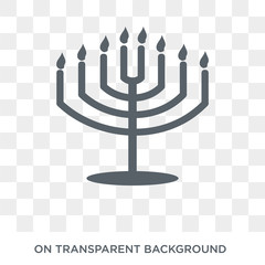 Menorah icon. Trendy flat vector Menorah icon on transparent background from Religion collection. High quality filled Menorah symbol use for web and mobile