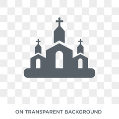 Church icon. Trendy flat vector Church icon on transparent background from Religion collection. High quality filled Church symbol use for web and mobile