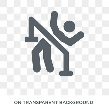 People playing Limbo icon icon. Trendy flat vector People playing Limbo icon on transparent background from Recreational games collection. High quality filled People playing Limbo symbol use for web