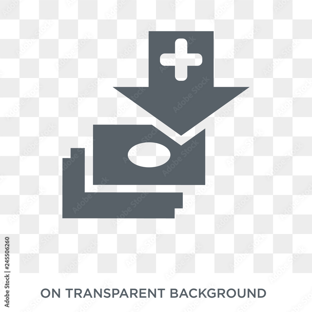 Poster deposit icon. deposit design concept from collection. simple element vector illustration on transpar