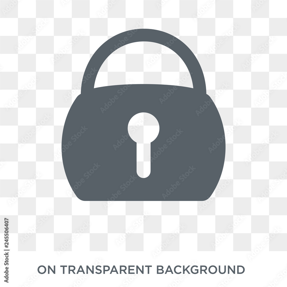Poster lock icon. lock design concept from collection. simple element vector illustration on transparent ba