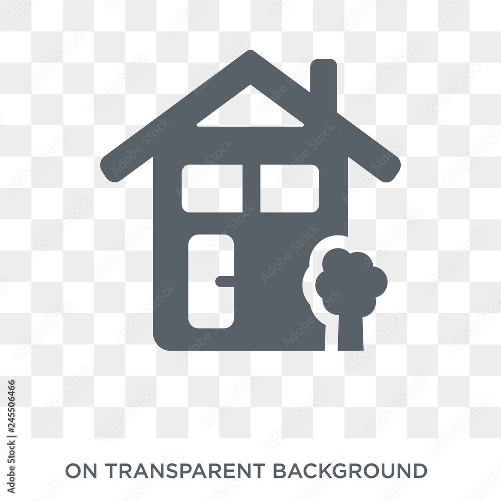 Poster house front view icon. house front view design concept from real estate collection. simple element v