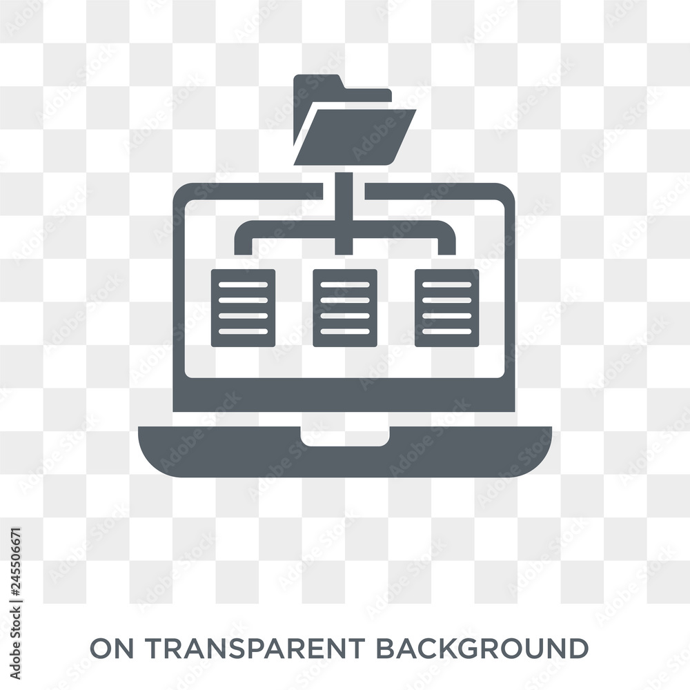 Poster sitemap icon. trendy flat vector sitemap icon on transparent background from programming collection.