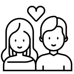 Good relationship Line illustration