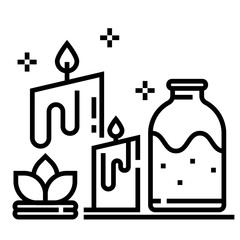 Aroma therapy Line illustration
