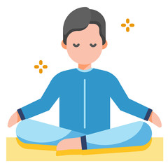 Meditation flat illustration