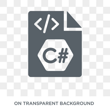 C sharp icon. Trendy flat vector C sharp icon on transparent background from Programming collection. High quality filled C sharp symbol use for web and mobile