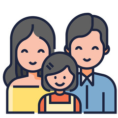 Family care LineColor illustration