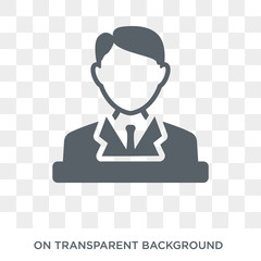 Politician icon. Trendy flat vector Politician icon on transparent background from Professions collection. High quality filled Politician symbol use for web and mobile