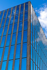 Modren glass facade building architecture
