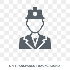 Fireman icon. Trendy flat vector Fireman icon on transparent background from Professions collection. High quality filled Fireman symbol use for web and mobile