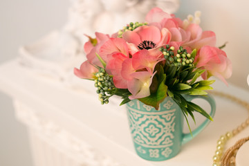 elegant interior bouquet in a vase