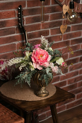 elegant interior bouquet in a vase