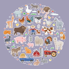  Large animal farm collection.