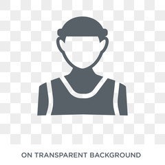 Basketball player icon. Trendy flat vector Basketball player icon on transparent background from Professions collection. High quality filled Basketball player symbol use for web and mobile