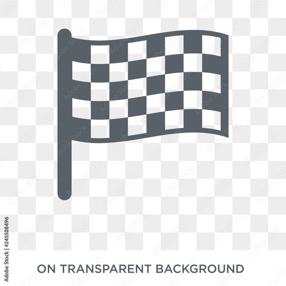 Poster racing flag icon. racing flag design concept from productivity collection. simple element vector ill