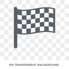 Racing flag icon. Racing flag design concept from Productivity collection. Simple element vector illustration on transparent background.