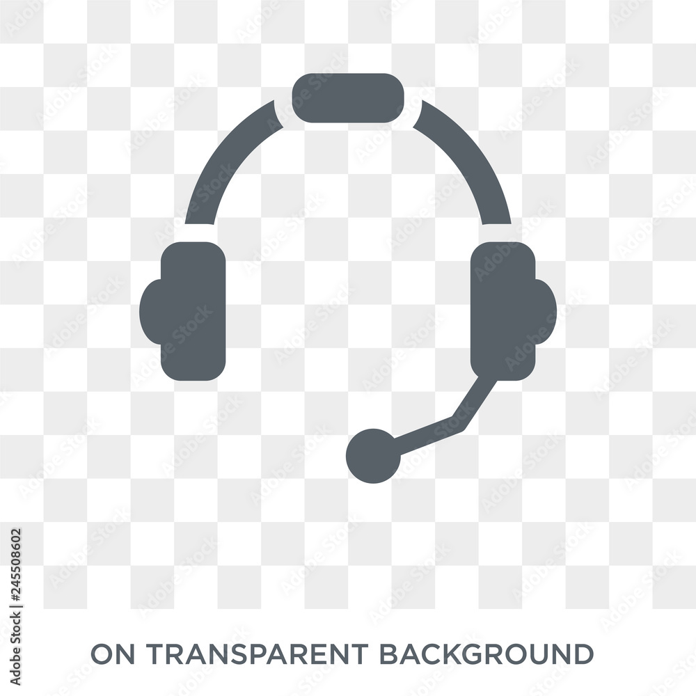 Poster headphone icon. headphone design concept from collection. simple element vector illustration on tran