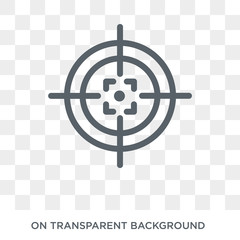 Gun target icon. Gun target design concept from Productivity collection. Simple element vector illustration on transparent background.