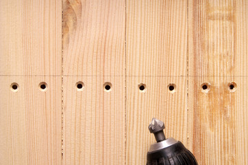 countersink bit in the drill holes machined countersink in wooden workpieces