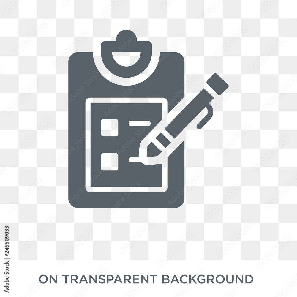 Poster checklist with a pencil icon. checklist with a pencil design concept from political collection. simp