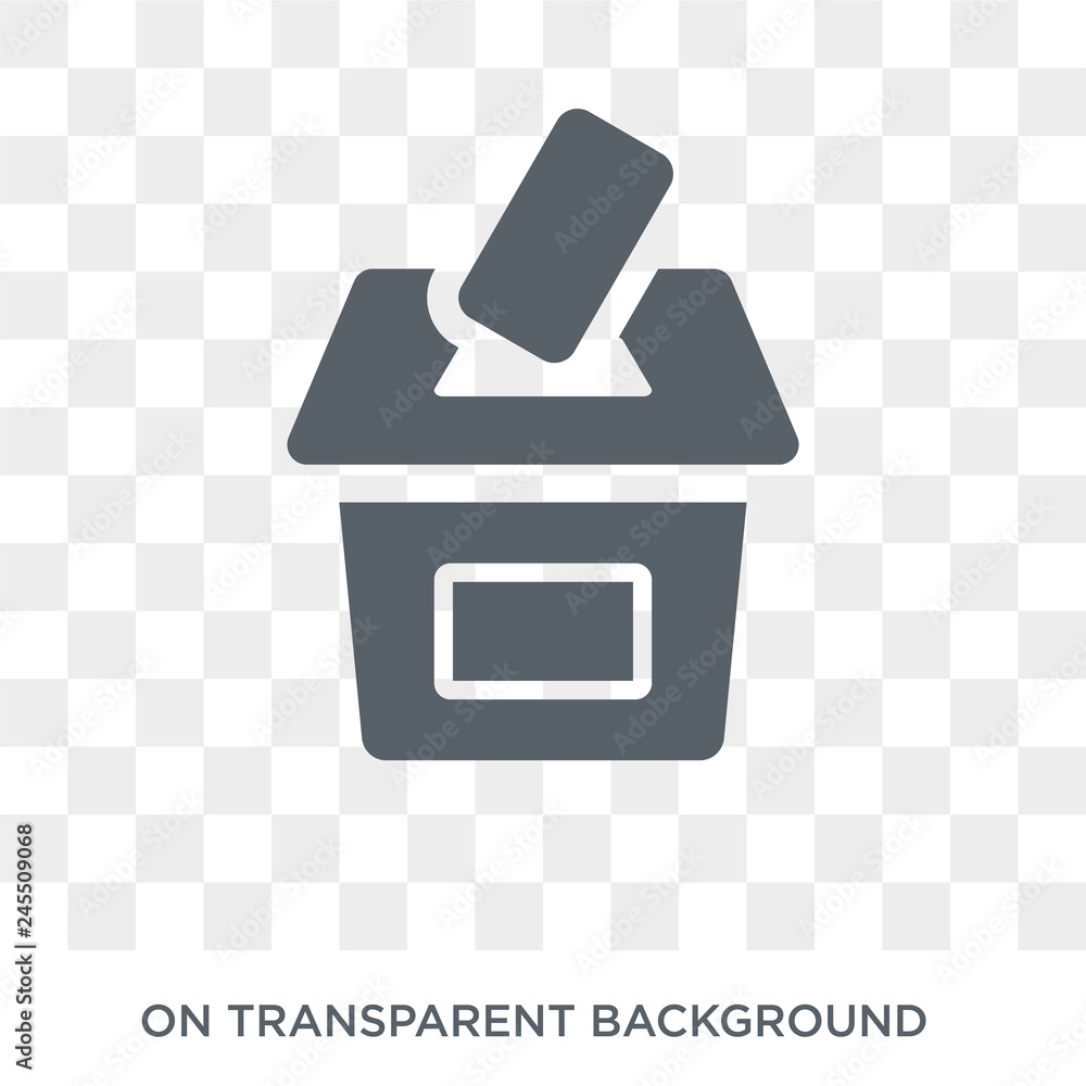 Poster ballot icon. ballot design concept from collection. simple element vector illustration on transparen