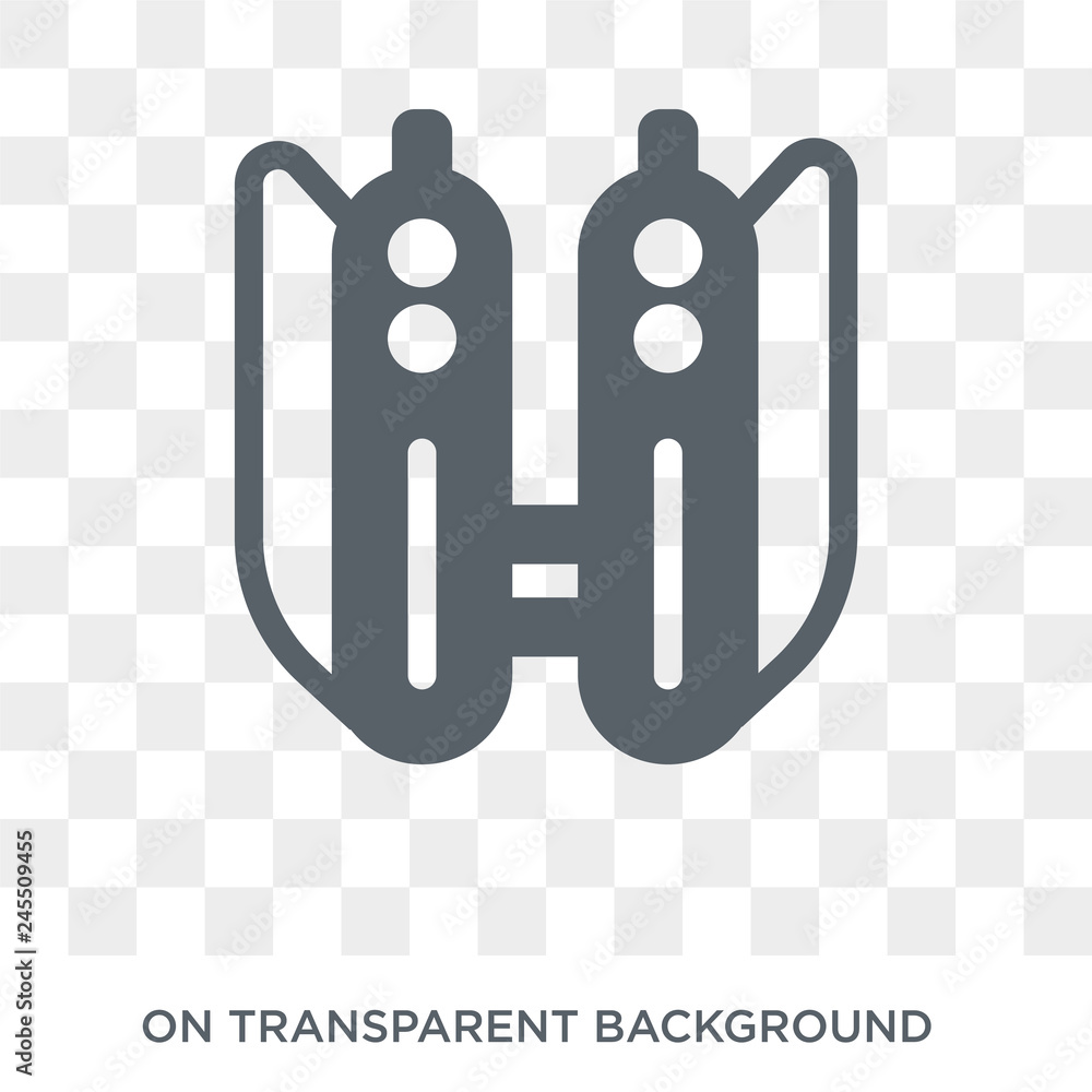 Poster jetpack icon. trendy flat vector jetpack icon on transparent background from artificial intelligence