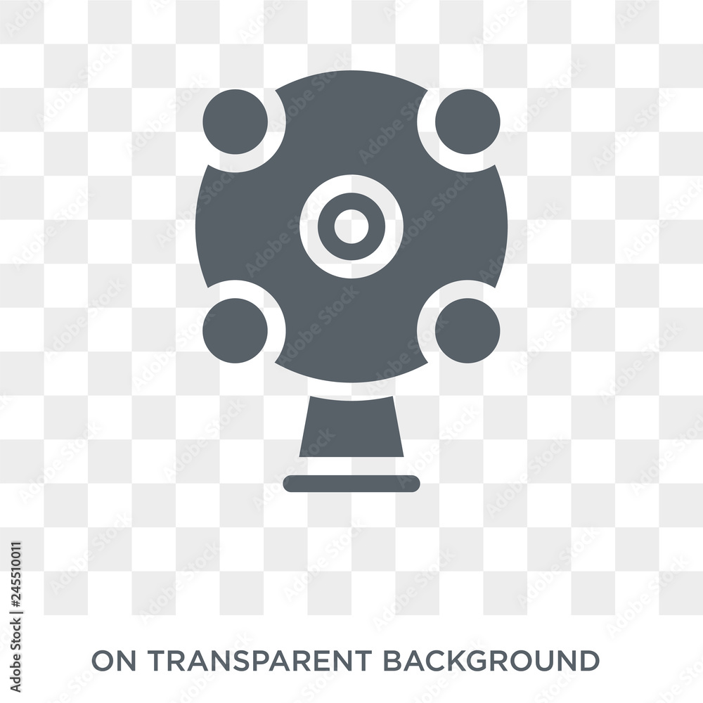 Poster ar camera icon. trendy flat vector ar camera icon on transparent background from artificial intellig