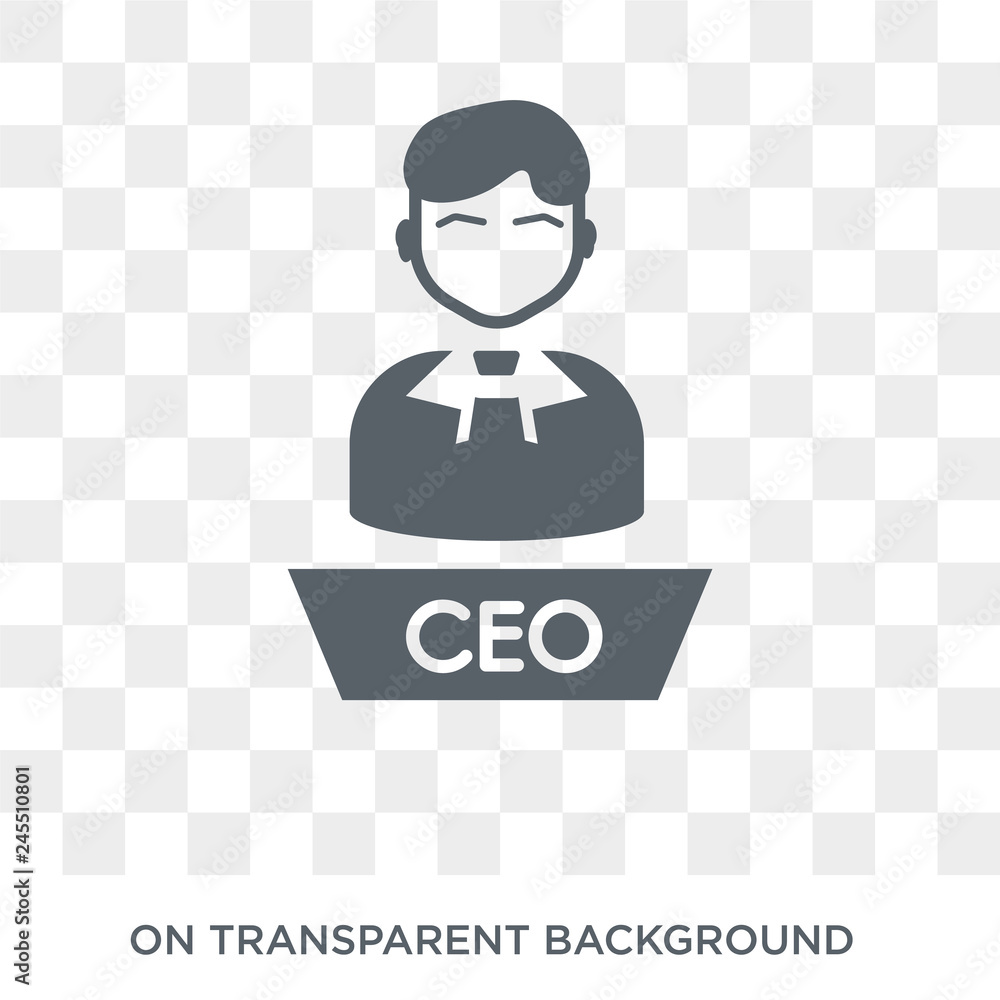 Poster executive manager icon. trendy flat vector executive manager icon on transparent background from peo