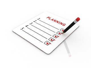 3d rendering pencil on documents 