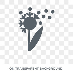 Dandelion icon. Trendy flat vector Dandelion icon on transparent background from nature collection. High quality filled Dandelion symbol use for web and mobile
