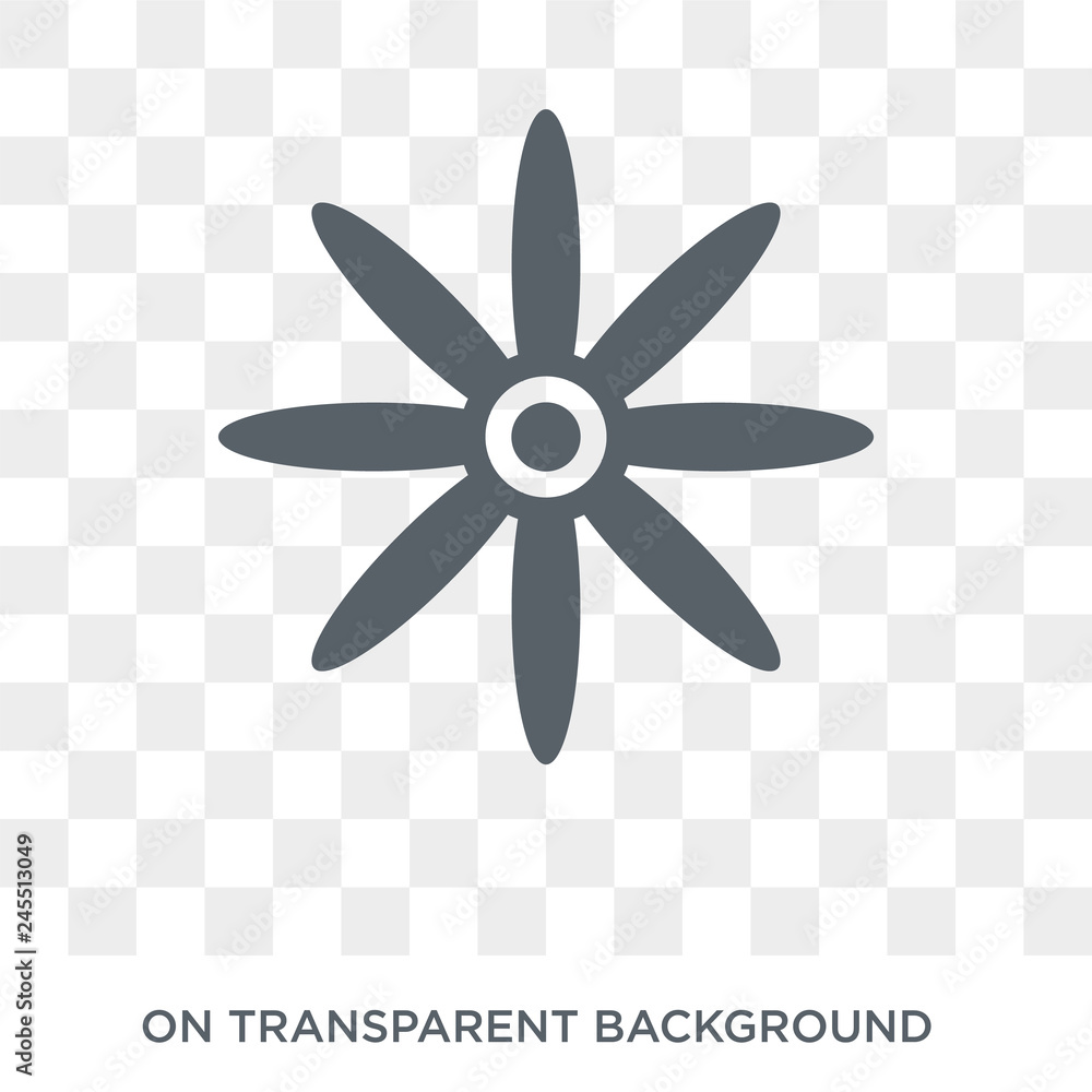 Poster aster icon. trendy flat vector aster icon on transparent background from nature collection. high qua