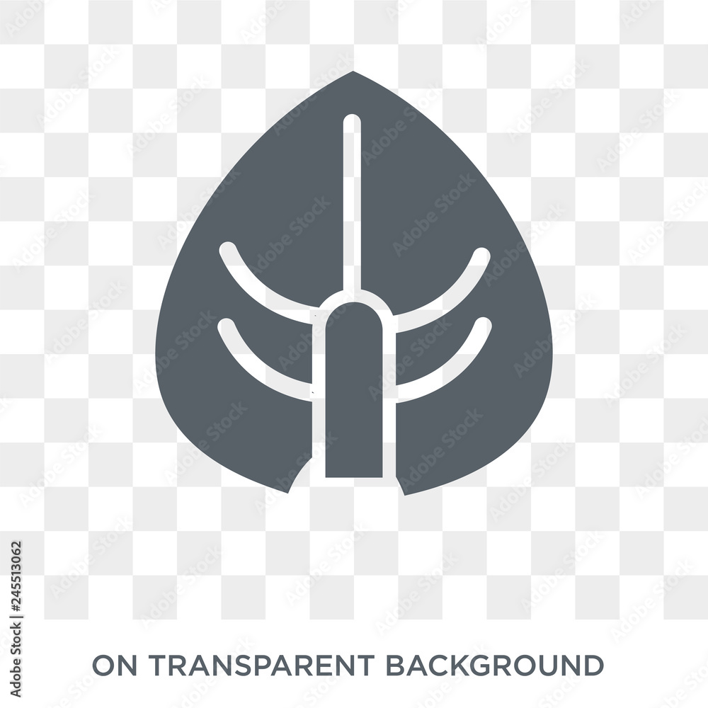Poster anthurium icon. trendy flat vector anthurium icon on transparent background from nature collection. 