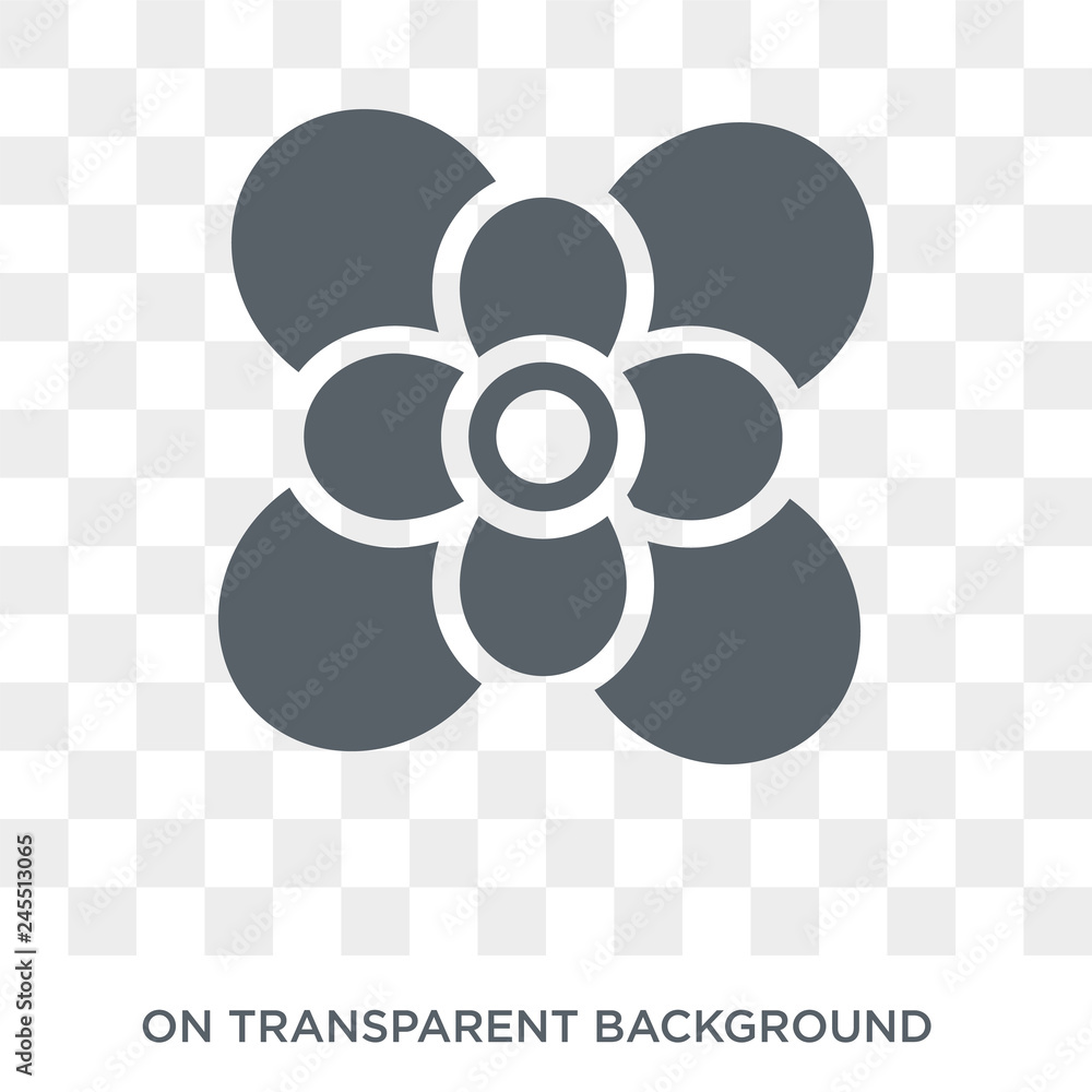 Poster anemone icon. trendy flat vector anemone icon on transparent background from nature collection. high