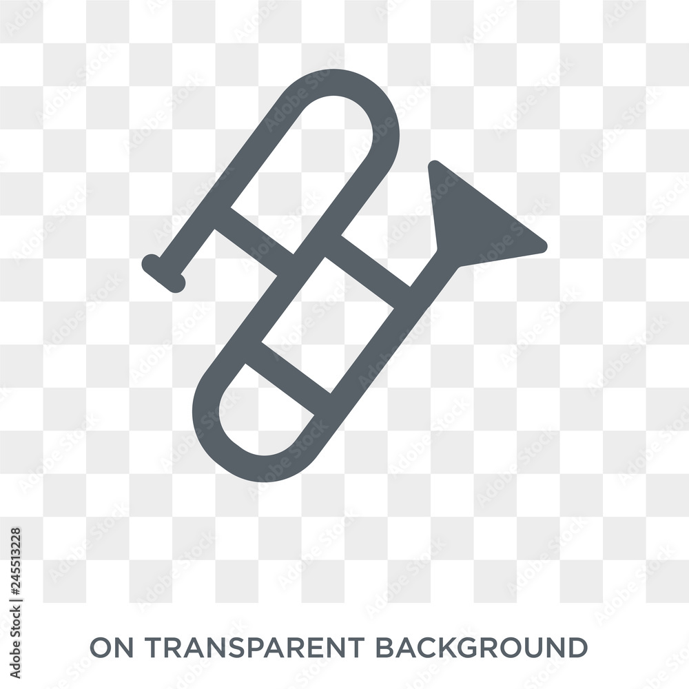 Poster trombone icon. trombone design concept from music collection. simple element vector illustration on 