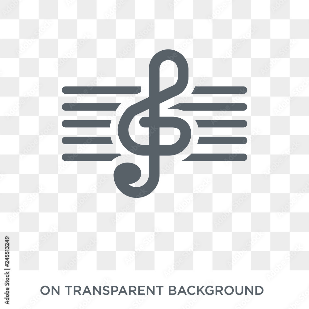 Poster treble clef icon. treble clef design concept from collection. simple element vector illustration on 