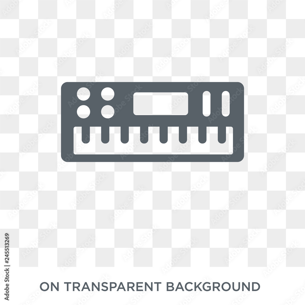 Poster synthesizer icon. synthesizer design concept from music collection. simple element vector illustrati