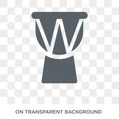 Timpani icon. Timpani design concept from Music collection. Simple element vector illustration on transparent background.