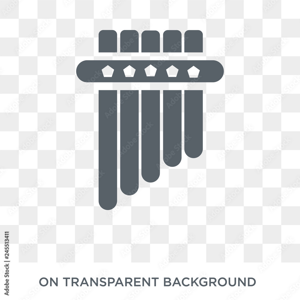 Poster panpipe icon. panpipe design concept from music collection. simple element vector illustration on tr